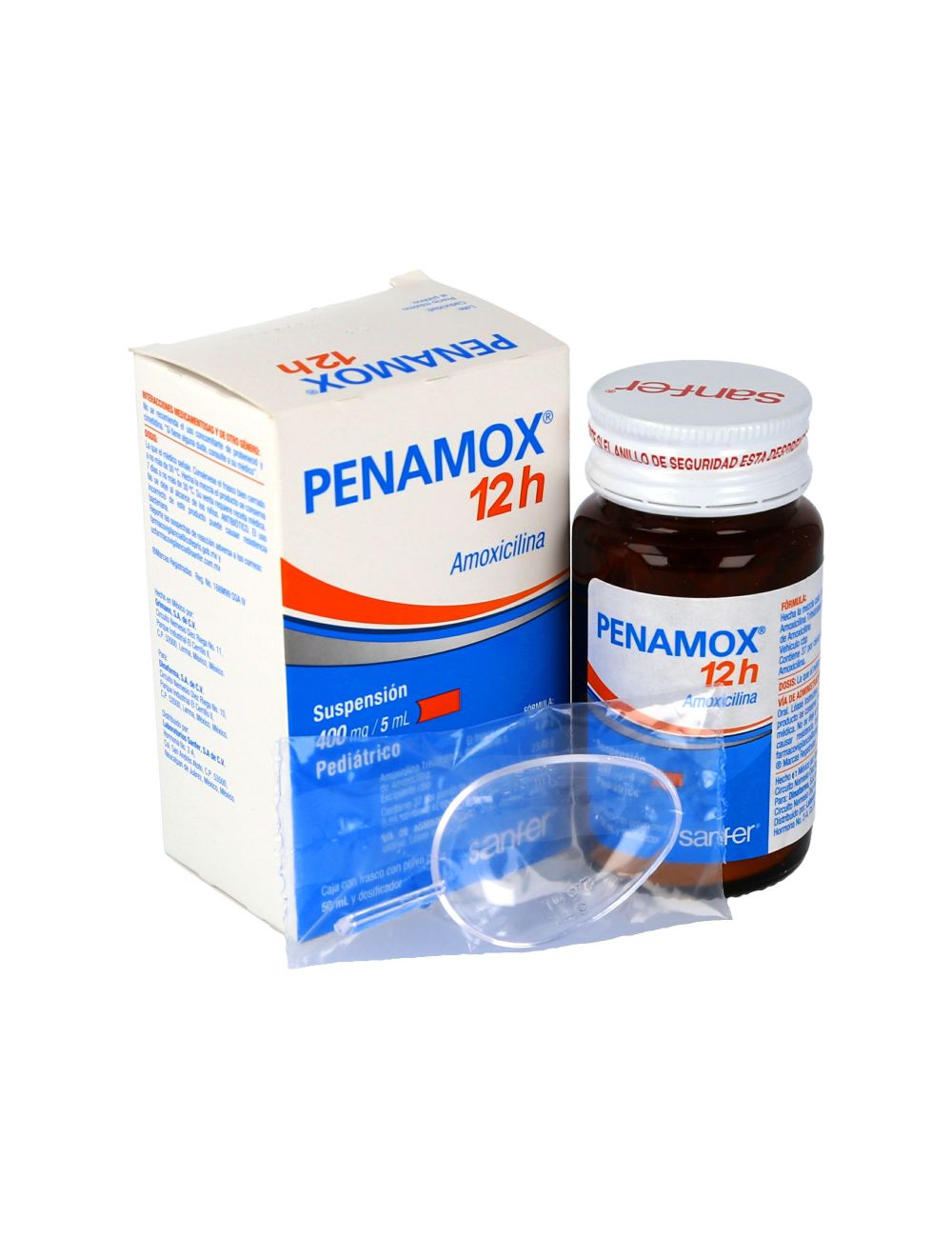 Penamox 12h 400 mg Suspensión Frasco Con 50 mL -RX2 Penamox 12h 400 mg Suspensión Frasco Con 50 mL -RX2