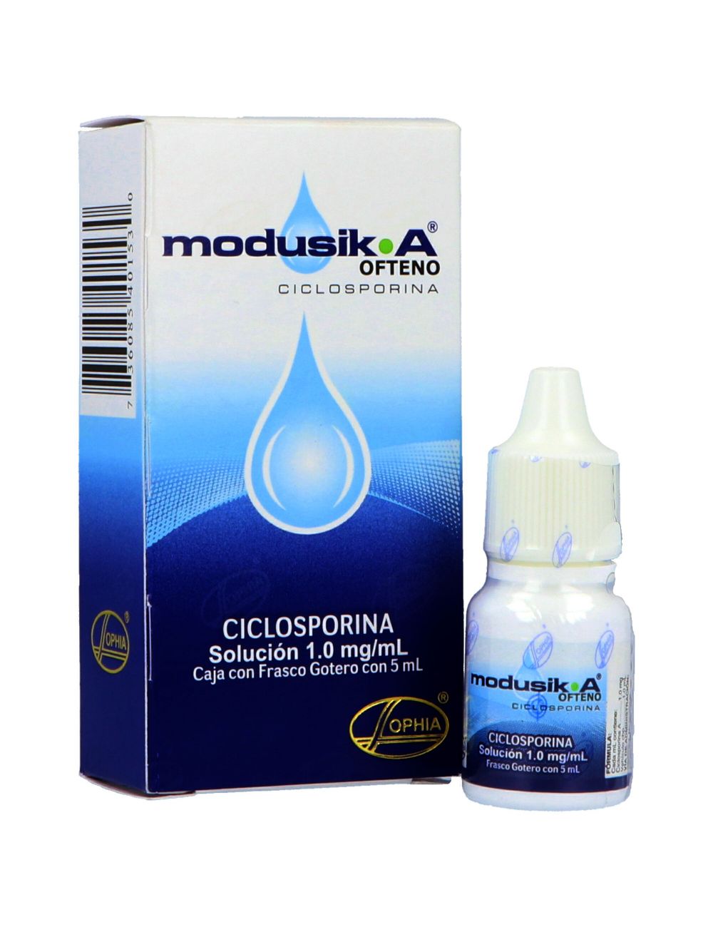 Modusik A 1 mg / mL Solución Oftálmica Caja Con Frasco Gotero Con 5 mL Modusik A 1 mg / mL Solución Oftálmica Caja Con Frasco Gotero Con 5 mL