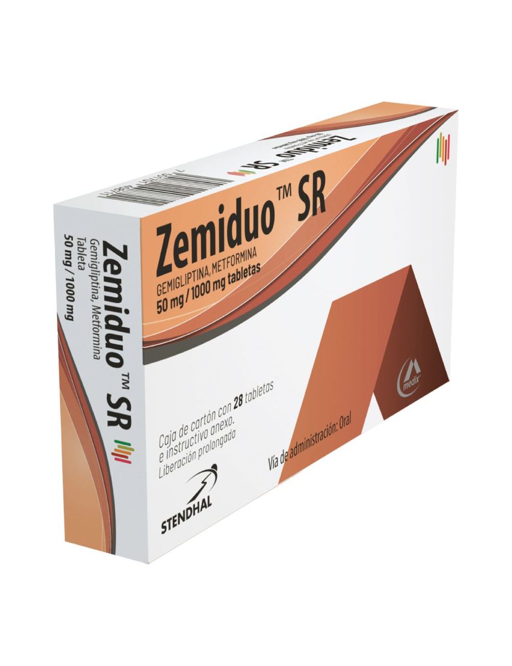 Zemiduo SR 50 mg/1000 mg Caja Con 28 Tabletas Zemiduo SR 50 mg/1000 mg Caja Con 28 Tabletas