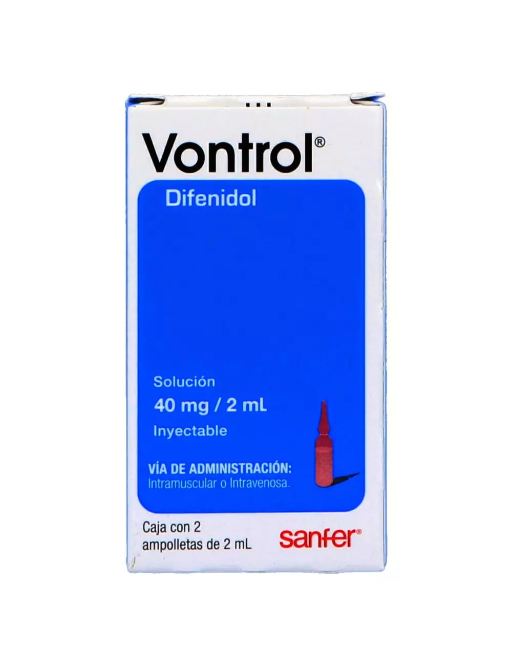 Vontrol Caja Con 2 Ampolletas De 2 mL Cada Una