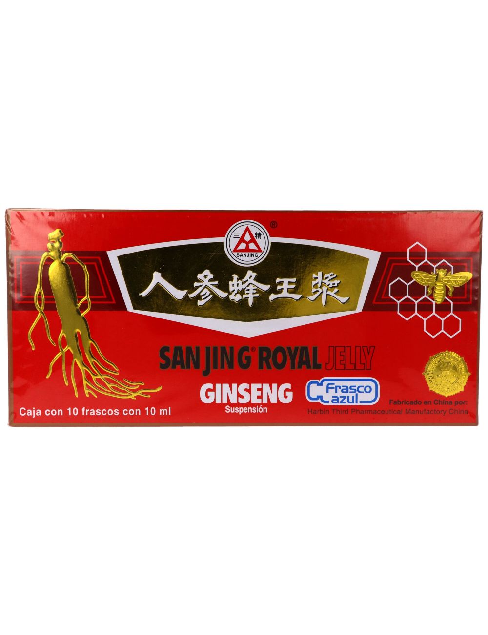 San Jing Royal Ginsen Caja Con 10 Frascos De 10 mL San Jing Royal Ginsen Caja Con 10 Frascos De 10 mL