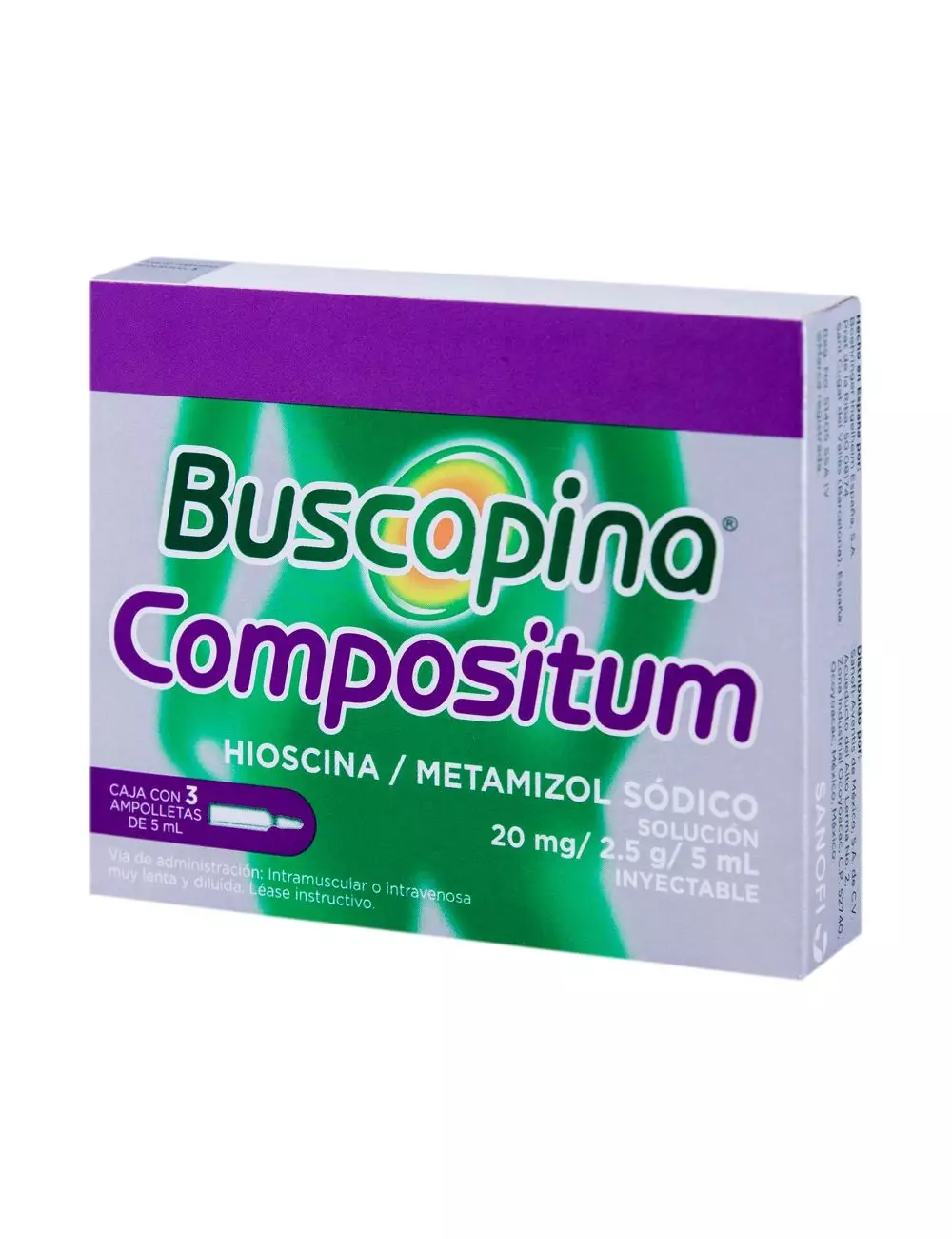 Buscapina Compsitum 20 mg/2.5 g Caja Con 3 Ampolletas Con 5 mL