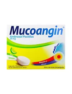 Mucoangin 20 mg Caja Con 18 Pastillas Sabor Limón