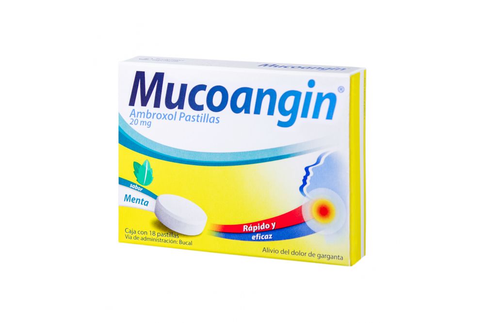 Mucoangin 20 mg Caja Con 18 Pastillas Sabor Menta