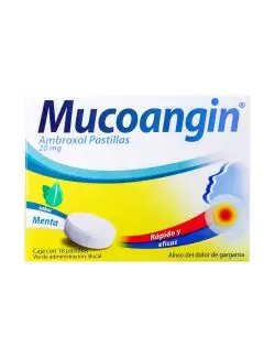 Mucoangin 20 mg Caja Con 18 Pastillas Sabor Menta