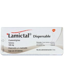 Lamictal® Masticable 100 mg - 28 Tabletas | Lamotrigina | GlaxoSmithKline