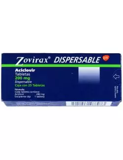 Zovirax Dispersable 200 mg Caja Con 25 Tabletas