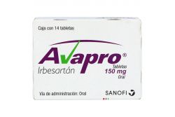 Avapro 150 mg Caja Con 14 Tabletas