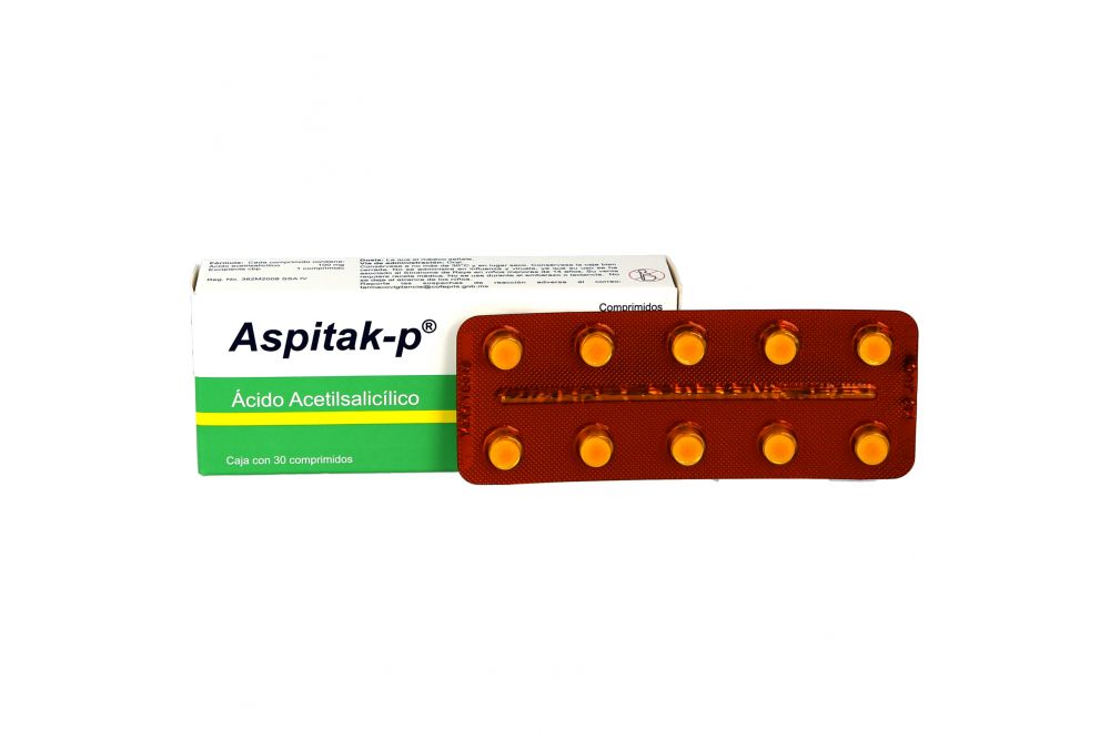 Aspitak-P 100 mg Caja Con 30 Tabletas
