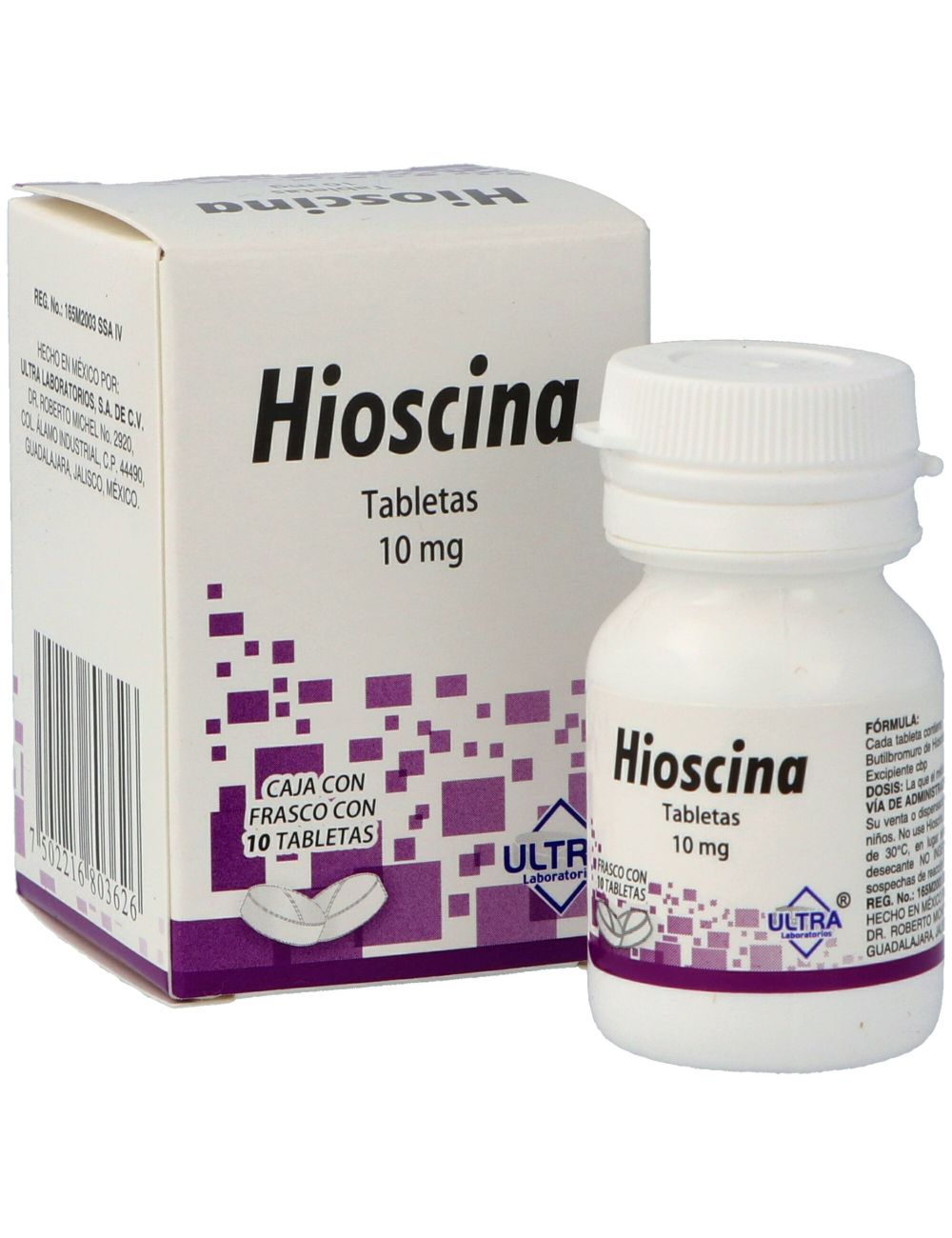 Hioscina 10 mg Caja Con 10 Tabletas Hioscina 10 mg Caja Con 10 Tabletas