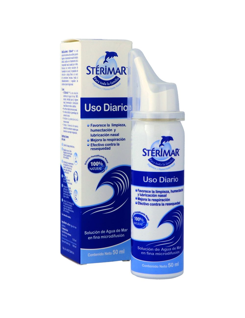 Stérimar Solución De Agua De Mar Caja Con Frasco Atomizador Con 50 mL Stérimar Solución De Agua De Mar Caja Con Frasco Atomizador Con 50 mL