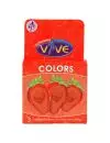 Condones VIVE COLORS Caja Con 3 Piezas Con Color Y Aroma a  Fresa