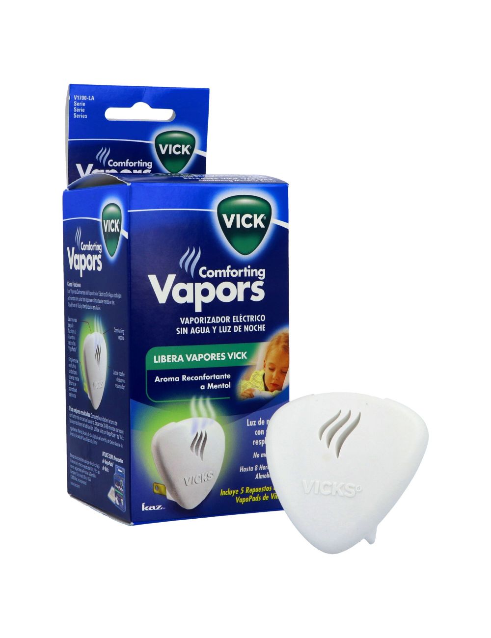Vicks Comforting Vapors Caja Con 1 Disfusor y 5 Repuestos Vicks Comforting Vapors Caja Con 1 Disfusor y 5 Repuestos