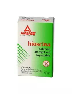 Butilhioscina 20 mg Solucio?n Inyectable Caja Con 3 Ampolletas