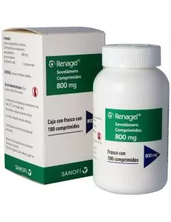 Renagel® 800 mg (Sevelámero) - Caja con 180 Comprimidos | Sanofi