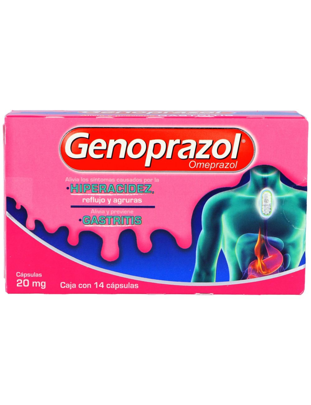 Genprazol 20mg Caja Con 14 Cápsulas Genprazol 20mg Caja Con 14 Cápsulas