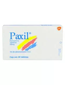 Paxil® 20 mg - 20 Tabletas | Paroxetina | GSK GlaxoSmithKline