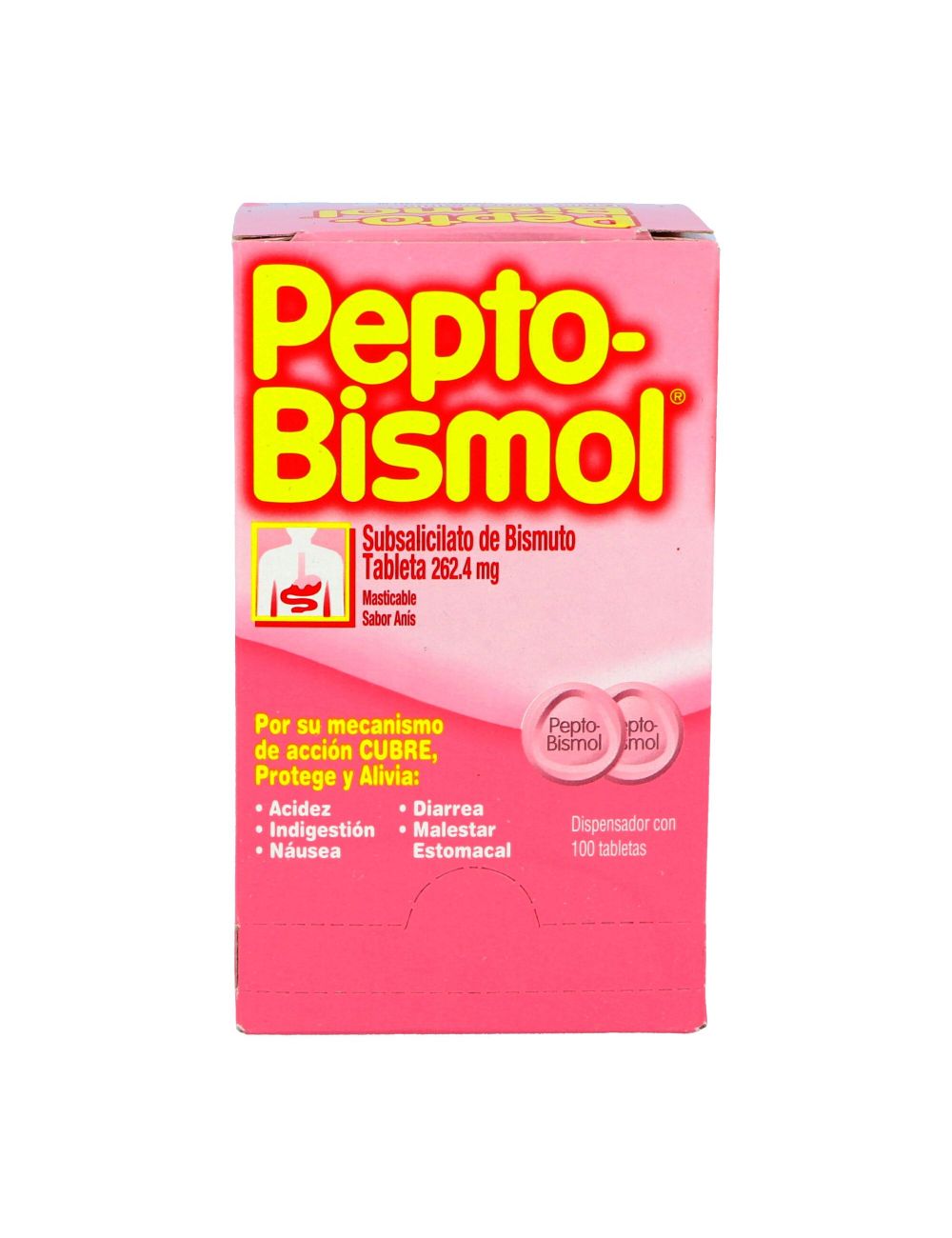 Pepto Bismol 262 mg Caja Con 100 Tabletas Masticables Pepto Bismol 262 mg Caja Con 100 Tabletas Masticables