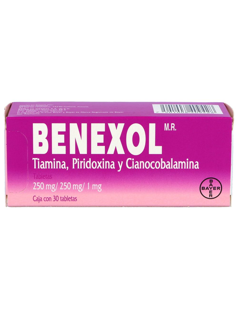 Benexol 250 mg / 250 mg / 1 mg Caja Con 30 Tabletas Con Capa Entérica