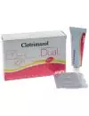 Clotrimazol Dual Ovulos 200 mg/ Crema 1% Caja Con 3 Ovulos y 1 Tubo Con 10 g