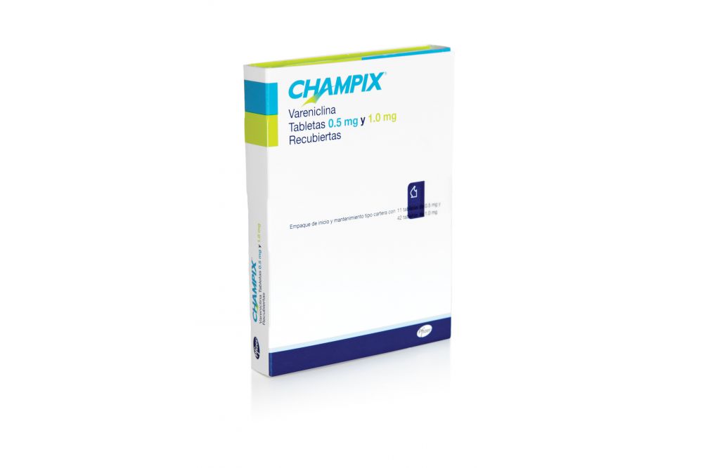 Champix Caja Con 11 tabletas De 0.5 mg y 42 Tabletas De 1.0 mg