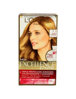 Tinte Para Cabello Loreal Paris Imédia Excellence Caja Con 7 Piezas Color Rubio Dorado 7.3