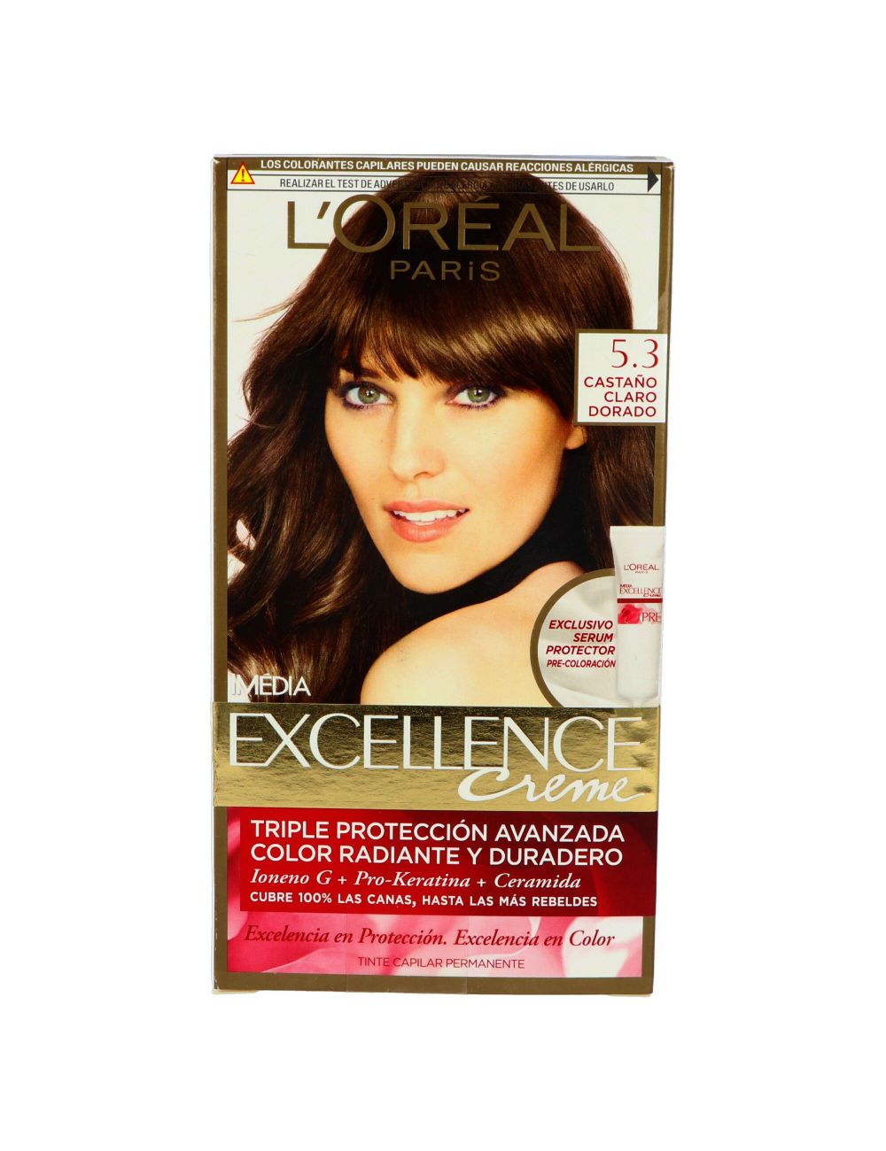 Tinte Para Cabello Loreal Paris Imédia Excellence Caja Con 7 Piezas Color Castaño Claro Dorado 5.3 Tinte Para Cabello Loreal Paris Imédia Excellence Caja Con 7 Piezas Color Castaño Claro Dorado 5.3