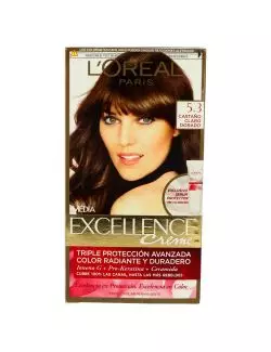 Tinte Para Cabello Loreal Paris Imédia Excellence Caja Con 7 Piezas Color Castaño Claro Dorado 5.3