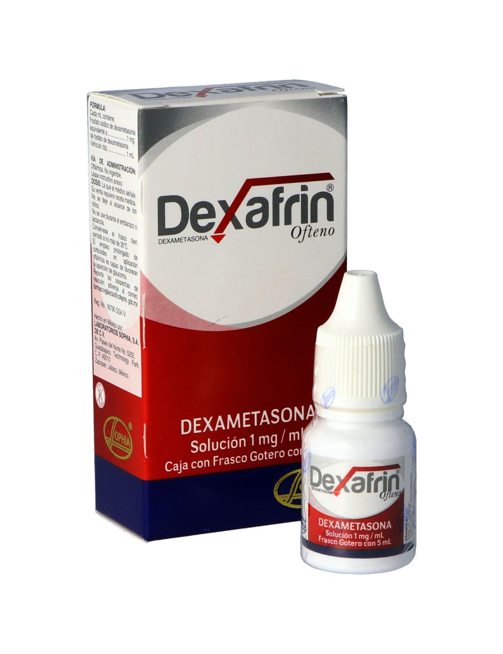 Dexafrin Ofteno Solución 1mg /mL Caja Con Frasco Gotero Con 5 mL Dexafrin Ofteno Solución 1mg /mL Caja Con Frasco Gotero Con 5 mL