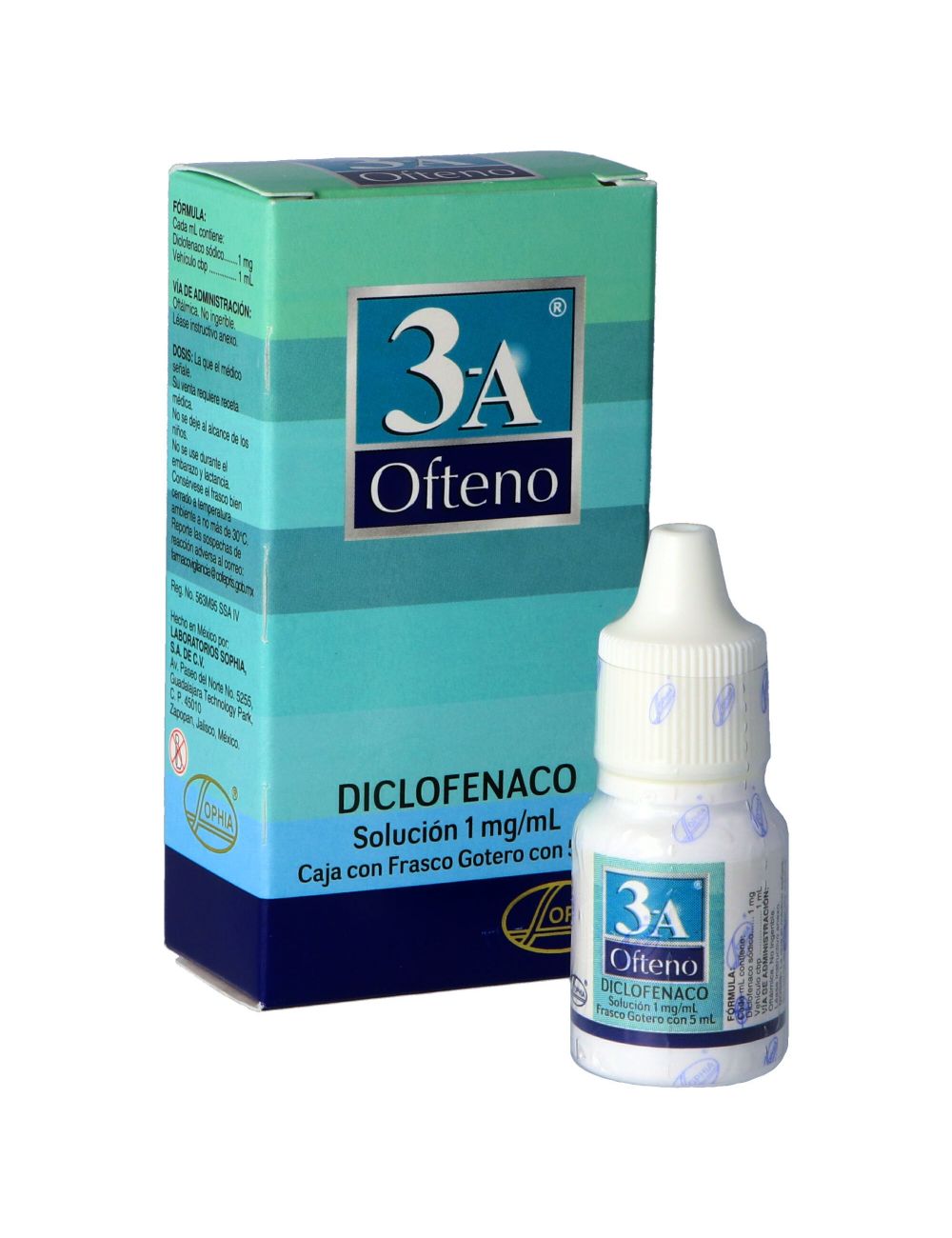 3-A Ofteno 1 mg / mL Caja Con Frasco Gotero Con 5 mL 3-A Ofteno 1 mg / mL Caja Con Frasco Gotero Con 5 mL