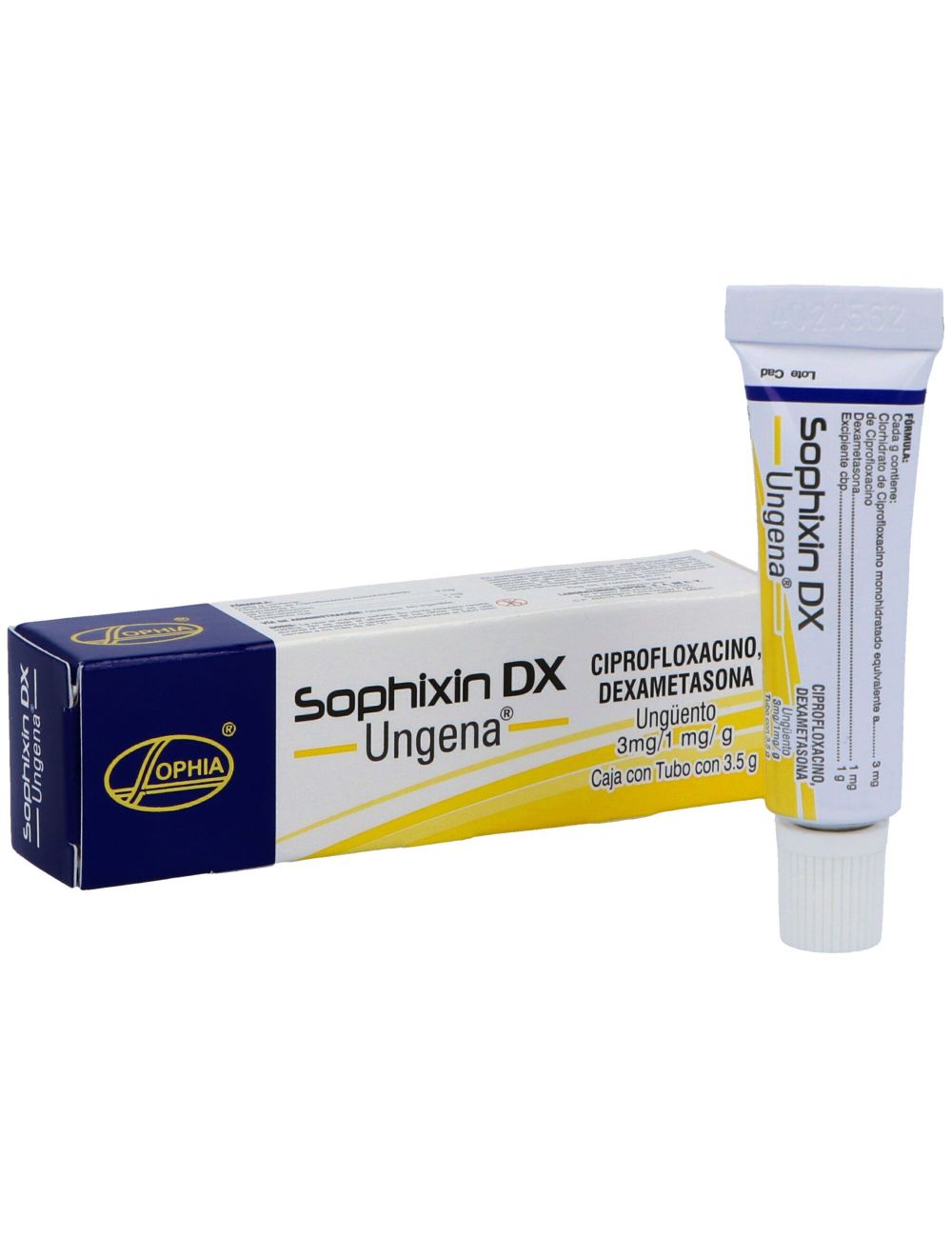 Sophixin DX Ungena 3 mg /1 mg /g Tubo Con 3.5 g Sophixin DX Ungena 3 mg /1 mg /g Tubo Con 3.5 g
