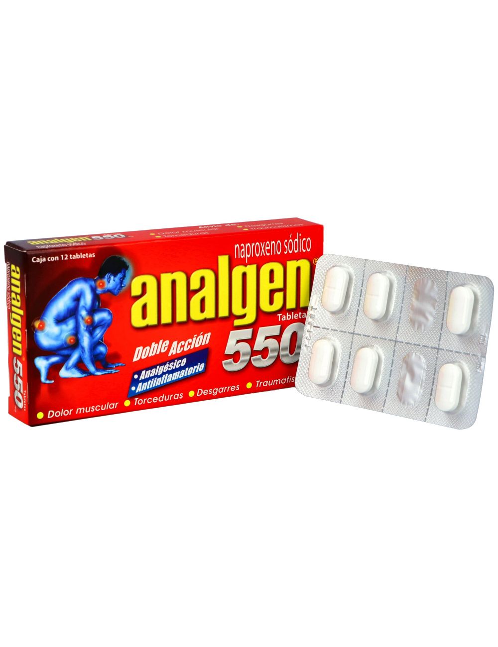 Analgen 550 mg Caja Con 12 Tabletas Analgen 550 mg Caja Con 12 Tabletas