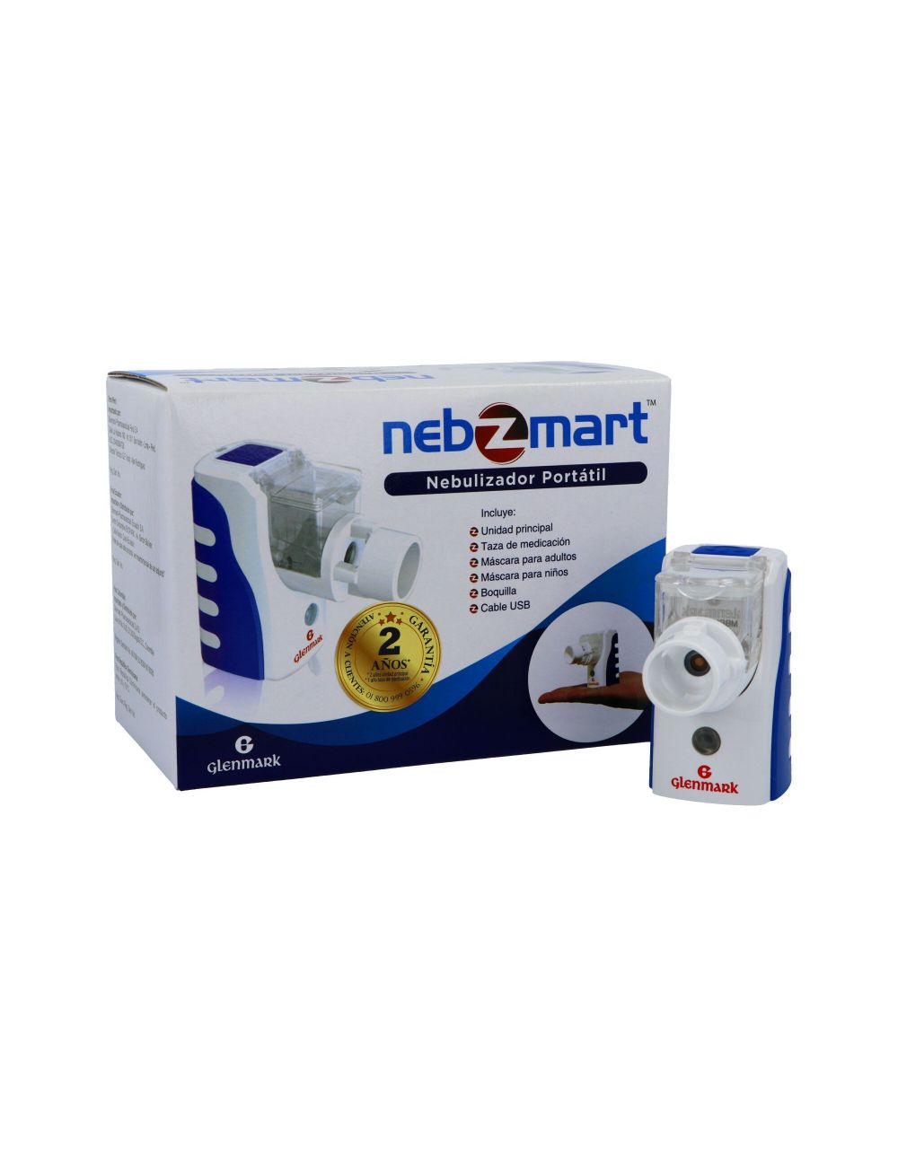 Nebulizador Portátil Nebzmart Caja Con Un Dispositivo Nebulizador Portátil Nebzmart Caja Con Un Dispositivo
