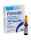 Ferroin Solución Inyectable 100 mg /2 mL Caja Con 3 Ampolletas