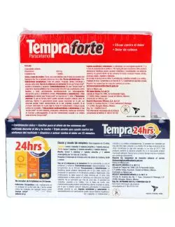 Tempra 24 Horas Caja Con 12 Tabletas + Tempra Forte 2 Cajas Con 24 Tabletas