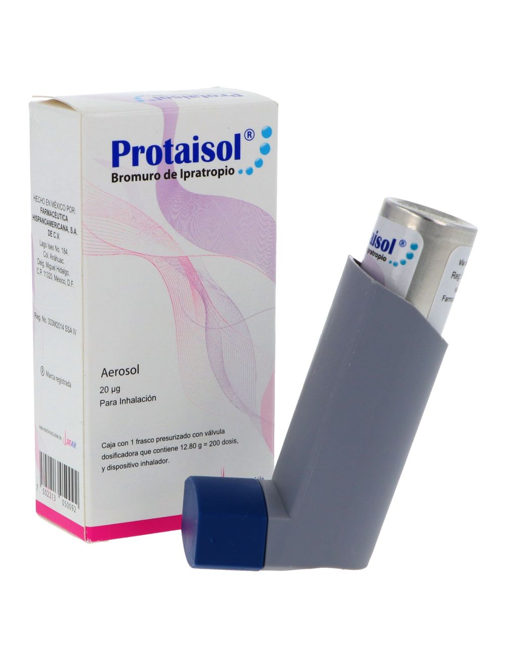 Protaisol 20 Mcg Aerosol Caja Con 1 Frasco Con 12.80 g Y Dispositivo Inhalador Protaisol 20 Mcg Aerosol Caja Con 1 Frasco Con 12.80 g Y Dispositivo Inhalador