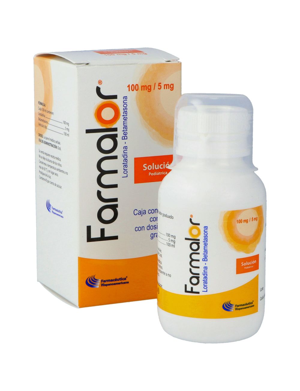 Farmalor Pediátrico 100 mg /5 mg Caja Con Frasco Con 60 mL Farmalor Pediátrico 100 mg /5 mg Caja Con Frasco Con 60 mL