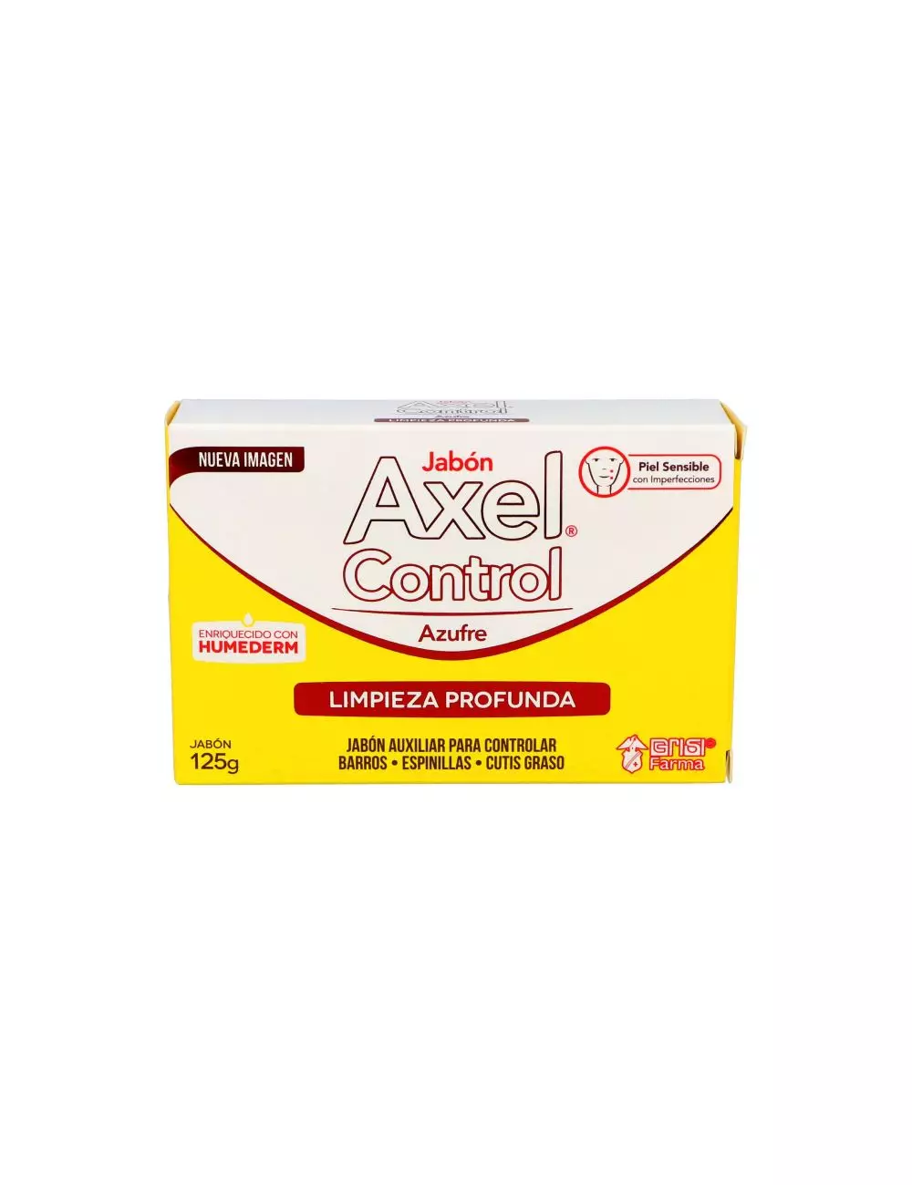 Jabón Axel Control Azufre Caja Con Barra Con 125 g