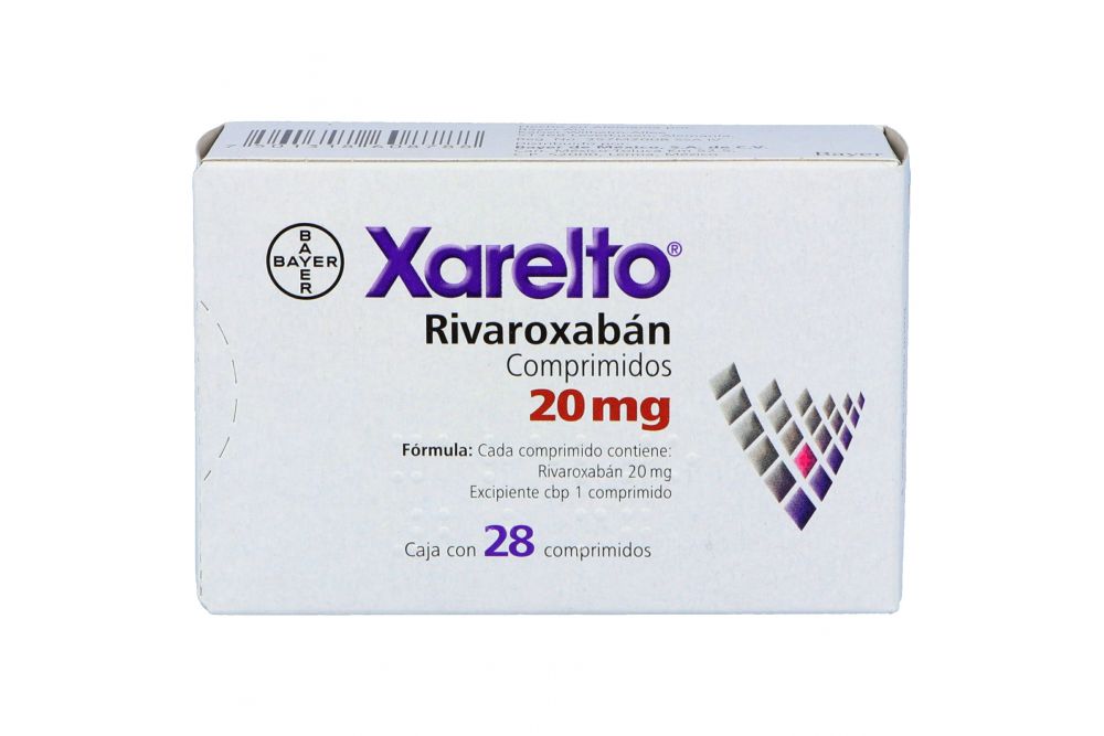 Xarelto 20 mg Caja Con 28 Comprimidos - RX