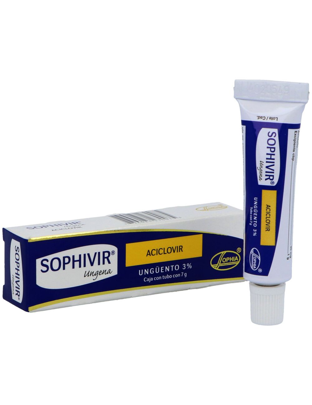 Sophivir Ungena Ungüento 3% Caja Con Tubo Con 7 g Sophivir Ungena Ungüento 3% Caja Con Tubo Con 7 g