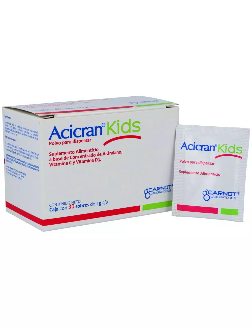 Acicran Kids Polvo Para Dispersar Caja Con 30 Sobres Con 1 g Acicran Kids Polvo Para Dispersar Caja Con 30 Sobres Con 1 g