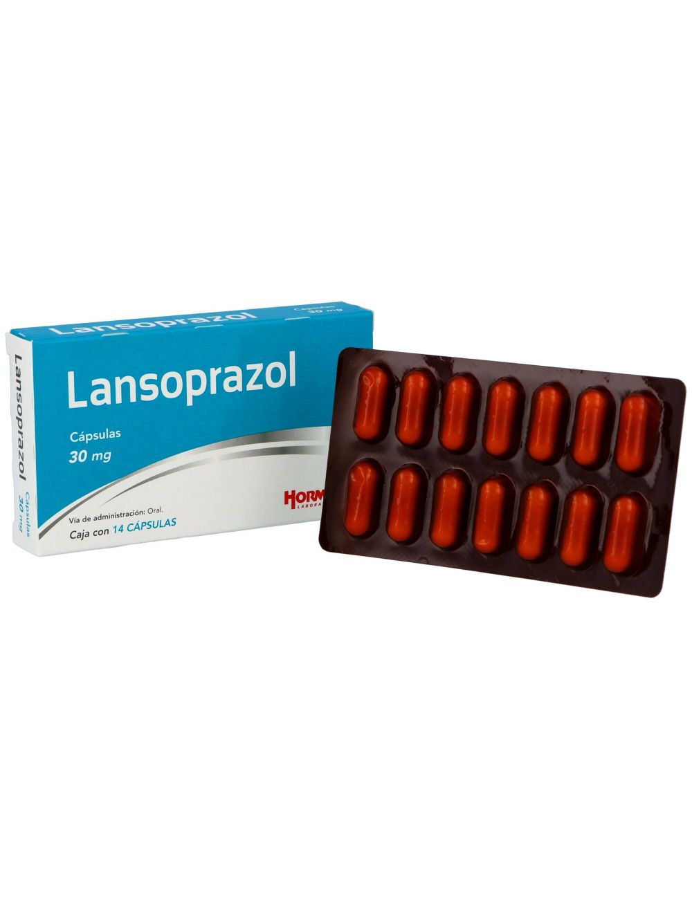 Lansoprazol 30 mg caja con 14 cápsulas