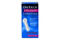 One Touch Lancetas Ultra-Soft Caja Con 25 Lancetas