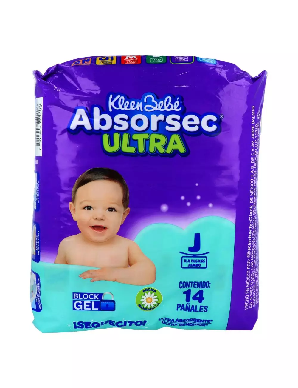 Pañales Kleen Bebé Absorsec Ultra Etapa J Paquete Con 14 Piezas