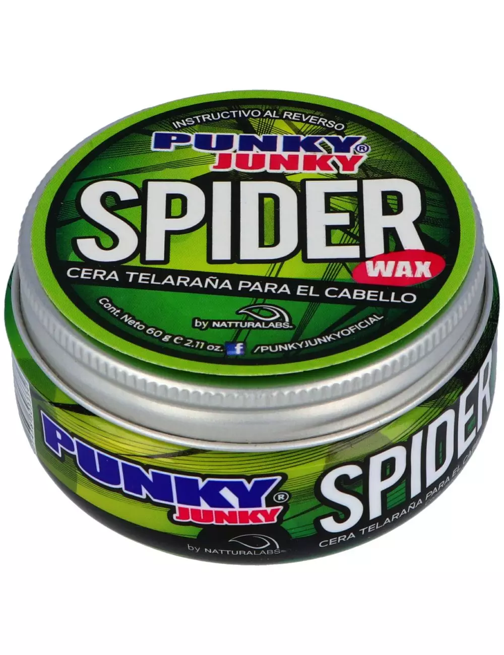 Punky Junky Spider Cera Cabello Lata Con 50 g