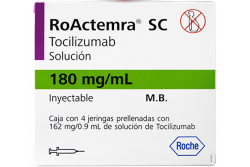 Roactemra 180 mg/mL Caja Con 4 Jeringas Prellenadas De 162 mg/0.9 mL - RX3