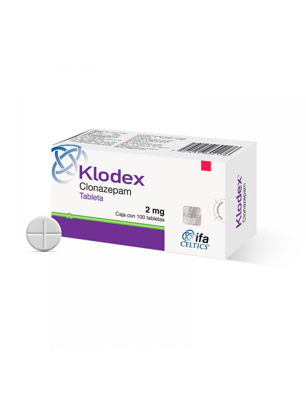 Klodex 2 mg Caja Con 100 Tabletas RX1 Klodex 2 mg Caja Con 100 Tabletas RX1