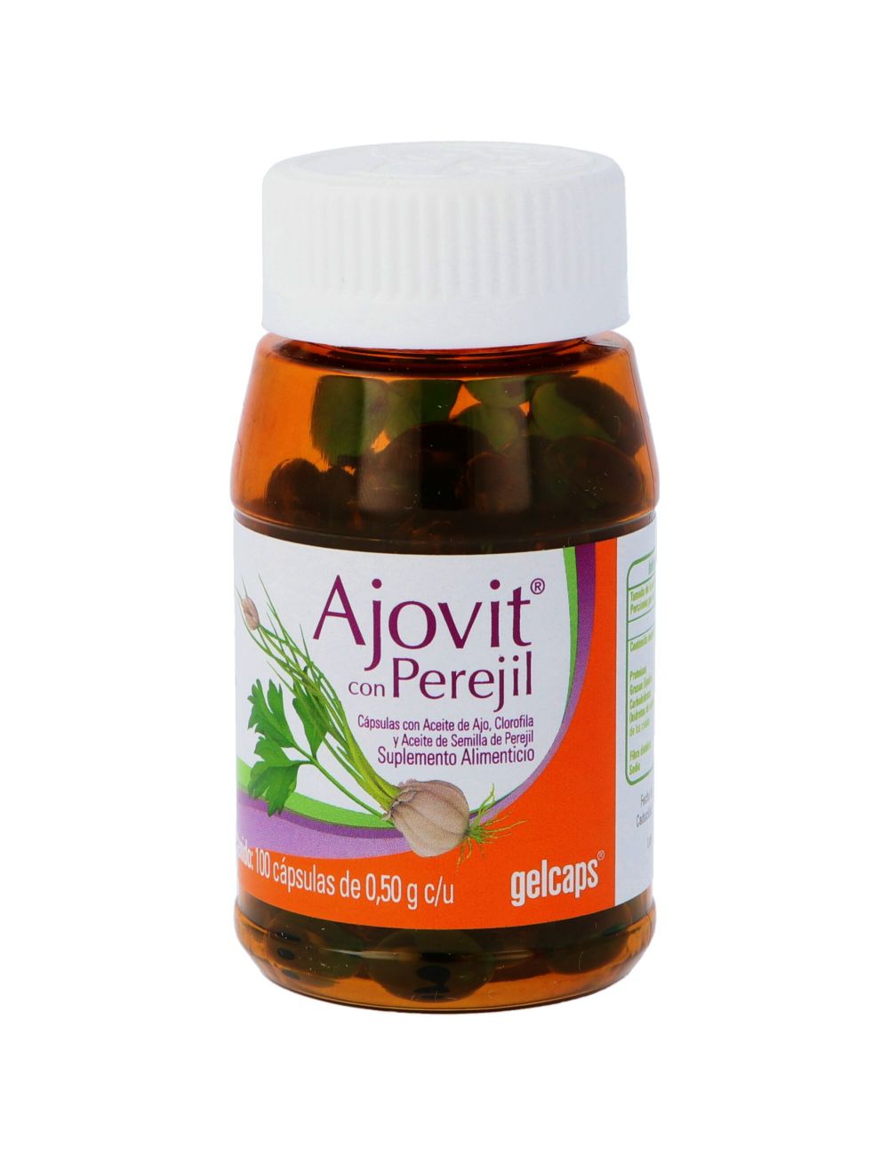 Ajovit Con Perejil Frasco Con 100 Cápsulas