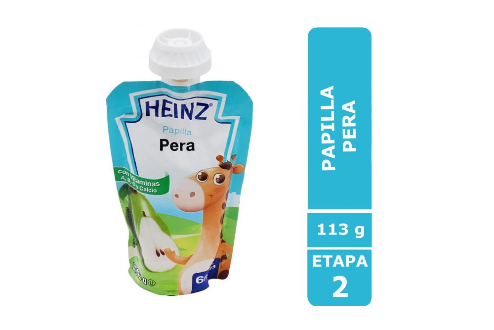 Papilla Heinz Empaque Felxipack Sabor Pera Con 113 g