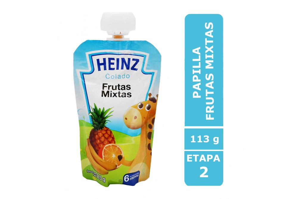 Heinz Papilla Sabor Frutas Mixtas Empaque Flexipack con 113g